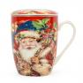 Чашка новогодняя чайная с ситечком "Добрый Санта" Palais Royal  - фото