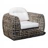 Большое кресло с плетеной основой из серого техноротанга Dynasty Skyline Design  - фото
