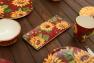 Небольшое прямоугольное блюдо для закусок "Подсолнухи на закате" Certified International  - фото