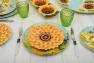 Набор из 4-х рельефных десертных тарелок в форме подсолнухов "Солнечный сад" Certified International  - фото