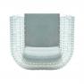Балконное кресло из искусственного ротанга белого цвета с мягкой подушкой Dynasty Skyline Design  - фото