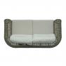 Большой 2-местный диван с плетеной основой из серого ротанга Dynasty Skyline Design  - фото