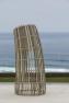 Асимметричное кашпо малого размера с плетением из серого ротанга Cyclone Skyline Design  - фото
