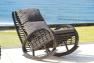 Кресло-качалка для отдыха на балконе и террасе Taurus темного цвета Black Mushroom Skyline Design  - фото
