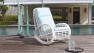 Балконное кресло-качалка Taurus из белого искусственного ротанга White Mushroom Skyline Design  - фото