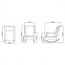 Кресло-качалка с серебристым плетением из техноротанга Ebony Metallic Wash Skyline Design  - фото