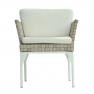 Обеденное садовое кресло с плетением из полимерного ротанга и мягкой подушкой Brafta Skyline Design  - фото
