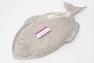 Фигурное алюминиевое блюдо в виде рыбы с рельефной поверхностью Gros Exner  - фото