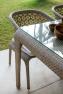 Прямоугольный обеденный стол с плетеной столешницей из техноротанга Journey Skyline Design  - фото
