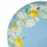 Набор из 4-х голубых обеденных тарелок с растительным венком "Спелый лимон" Certified International  - фото