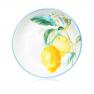 Набор из 4-х тарелок для супа белого цвета с каймой нежно-голубого цвета "Спелый лимон" Certified International  - фото
