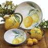 Глубокий керамический салатник с рисунком на летнюю тематику "Спелый лимон" Certified International  - фото