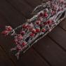 Искусственна ветка с красными ягодами и снежным декором Exner  - фото