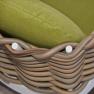 Кресло из искусственного ротанга с зеленой мягкой подушкой Olivia Skyline Design  - фото