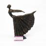 Изящная статуэтка "Балерина в позе арабеска" цвета состаренной бронзы Hilda Exner  - фото