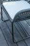 Металлическое балконное кресло с мягкой подушкой и узорным плетением Moma Skyline Design  - фото