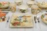Набор квадратных обеденных тарелок с рисунками итальянских улиц, 4 шт. "Римские каникулы" Certified International  - фото