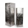 Серебристая алюминиевая ваза в виде колонны Gros Exner  - фото