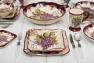 Набор из 4-х тарелок для салата с изображением гроздей винограда "Секреты виноделов" Certified International  - фото