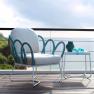 Белое балконное кресло с текстильными подушками и плетением из шнура Tuscany Skyline Design  - фото
