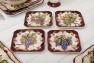 Квадратные десертные тарелки из керамики с волнистым краем, 4 шт. "Секреты виноделов" Certified International  - фото
