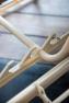 Белый плетеный шезлонг из техноротанга с подлокотниками и мягким матрасом Villa Skyline Design  - фото