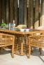 Прямоугольный обеденный стол из коричневого техноротанга Villa Natural Mushroom Skyline Design  - фото