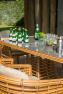 Прямоугольный обеденный стол из коричневого техноротанга Villa Natural Mushroom Skyline Design  - фото