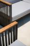 Мягкое балконное кресло на металлическом каркасе с деревянными подлокотниками Horizon Skyline Design  - фото