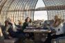 Диван-беседка с мягкими сиденьями и навесом из искусственного ротанга Sparta Skyline Design  - фото