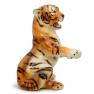 Статуэтка в виде играющегося тигра из керамики Ceramiche Boxer  - фото