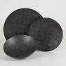 Десертная тарелка из черной керамики c текстурной поверхностью Vesuvio Bastide  - фото