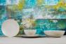 Десертная тарелка из белой керамики с текстурной поверхностью Vesuvio Bastide  - фото