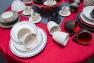 Кофейная чашка с блюдцем из белой керамики с текстурой Vesuvio Bastide  - фото
