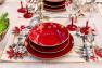 Обеденная тарелка Etna из керамики в красно-коричневой палитре Bastide  - фото