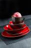Двухцветная чайная чашка из керамики шоколадного и красного оттенков Etna Bastide  - фото