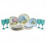 Набор из 4-х салатных тарелок из меламина с рисунком лиловых цветов "Сад гортензий" Certified International  - фото