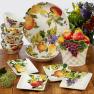 Большой керамический салатник с рисунком плодов и листьев "Фруктовый нектар" Certified International  - фото