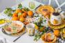 Набор из 4-х тарелок для супа с яркими цветами и желтой каймой "Букет подсолнухов" Certified International  - фото