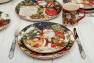 Набор из 4-х тарелок для салата с праздничными рисунками "Рождество с Сантой" Certified International  - фото