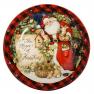 Новогодний керамический салатник с изображением Деда Мороза и кроликов "Рождество с Сантой" Certified International  - фото