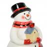 Праздничный фигурный бисквитник из керамики с ручной росписью "Рождество со снеговиком" Certified International  - фото