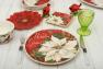 Набор из 4-х праздничных тарелок в виде цветка пуансеттии "Зимний сад" Certified International  - фото