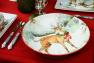 Набор суповых тарелок с рисунком на новогоднюю тематику "Зимний лес" 4 шт. Certified International  - фото