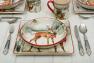 Набор суповых тарелок с рисунком на новогоднюю тематику "Зимний лес" 4 шт. Certified International  - фото