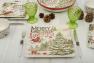 Набор из 4-х обеденных тарелок с зимним пейзажем "Прекрасное Рождество" Certified International  - фото