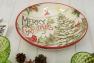 Объемный салатник из керамики с новогодней композицией "Прекрасное Рождество" Certified International  - фото