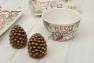Набор емкостей для соли и перца в виде шишек из керамики ручной росписи "Прекрасное Рождество" Certified International  - фото