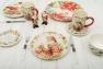 Набор из 4-х тарелок для салата с изображениями Санты "Рождественская сказка" Certified International  - фото
