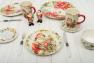 Набор из 4-х тарелок для салата с изображениями Санты "Рождественская сказка" Certified International  - фото